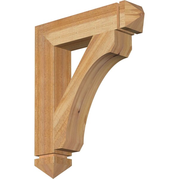 Ekena Millwork Legacy Arts & Crafts Rough Sawn Bracket, Western Red Cedar, 4"W x 20"D x 24"H BKT04X20X24LEC03RWR - main